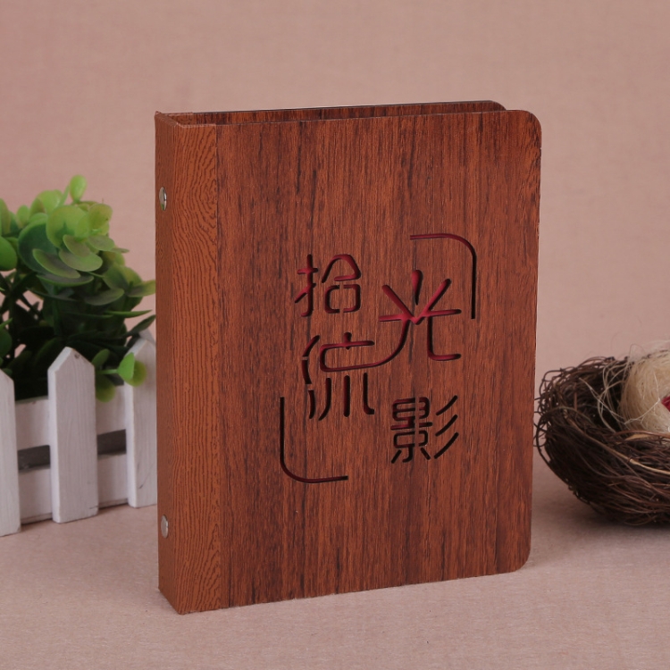 

3 PCS 6-Inch 32 Sheets Wooden DIY Photo Album Creative Gift( Pickup Light Stream Shadow)