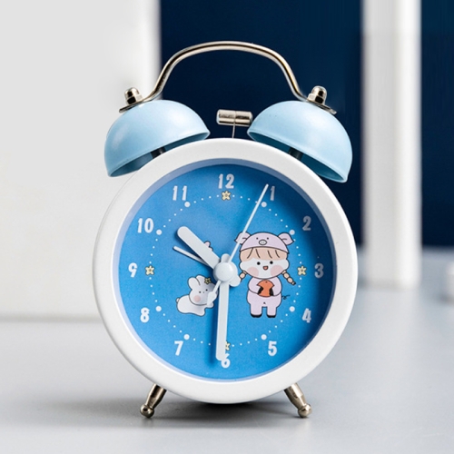 

Cartoon Children High Volume Alarm Multifunctional Bedside Clock, Colour: Blue Liberty Little Sisters