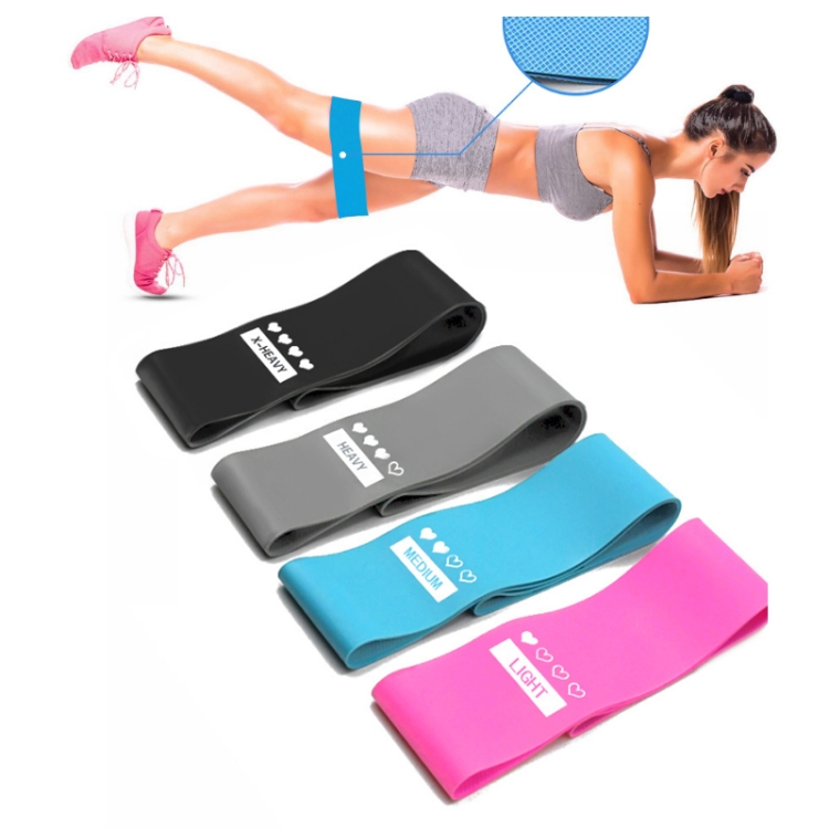 

4 in 1 Intensity Gradient Latex Anti-Slip Resistance Band Yoga Stretching Stretch Band Set