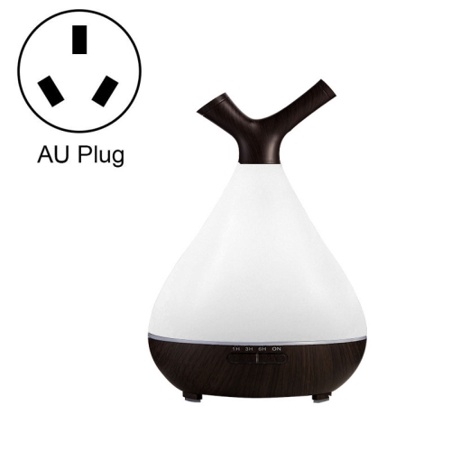 

YCTA-008 Household Mute Small Wood Grain Colorful Light Aroma Diffuser Night Tree Air Humidifier, Product specifications: AU Plug(Deep Wood Grain)