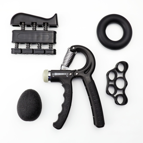 

5 In 1 Counting Grip Device Fitness Adjustment Grip Device Finger Trainer Set(Black )