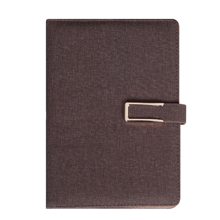 

2 PCS Business Notebook Cloth Pattern PU Office Notebook, Specification: A5(Brown)