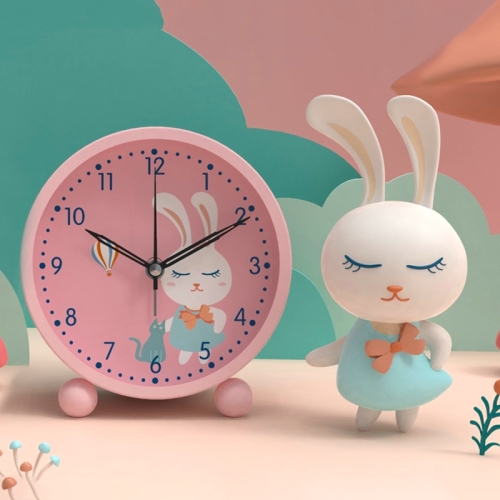 

Cartoon 5 Inch Desktop Alarm Clock Student Home Alarm Office Study Mini Pendulum Clock, Colour: Rabbit Didi