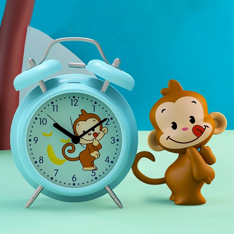 

Cartoon 5 Inch Desktop Alarm Clock Student Home Alarm Office Study Mini Pendulum Clock, Colour: Monkey Bell