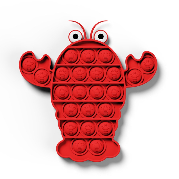

2 PCS Children Mathematical Logic Educational Toys Silicone Pressing Parent-Child Interactive Board Game, Style: Lobster