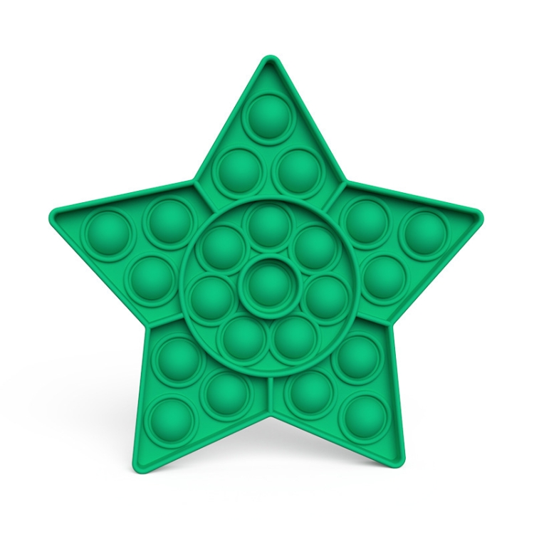 

2 PCS Children Mathematical Logic Educational Toys Silicone Pressing Parent-Child Interactive Board Game, Style: Five-pointed Star (Green)
