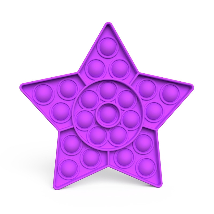 

2 PCS Children Mathematical Logic Educational Toys Silicone Pressing Parent-Child Interactive Board Game, Style: Five-pointed Star (Purple)