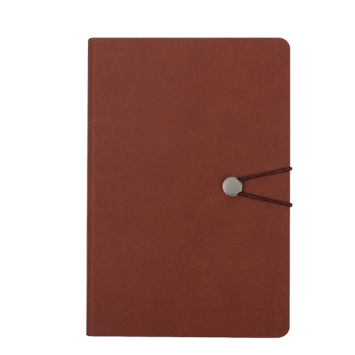 

2 PCS Imitation Leather Notebook Elastic Band Buckle Business Notebook 32K Notebook, Specification: A5(Brown)