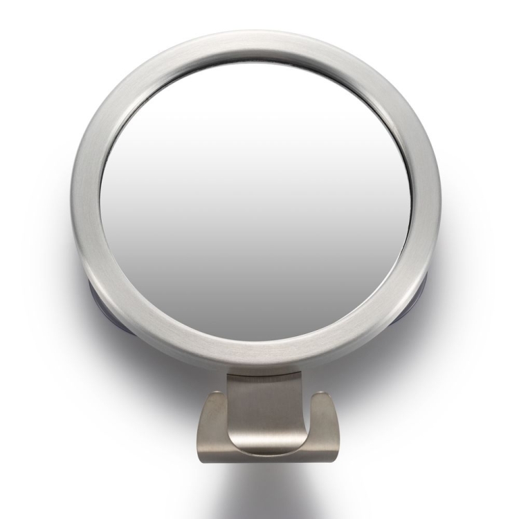 

Bathroom Suction Cup Anti-Fog Mirror Aluminum Alloy With Hook Round Mirror