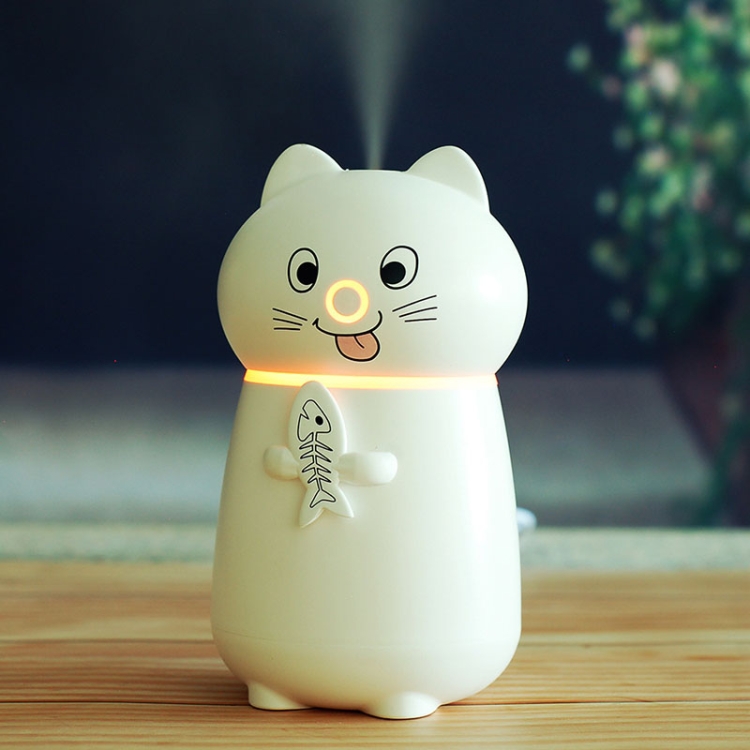 

PT-J01 Cute Pet Cat USB Humidifier Home Office Air Atomizer Water Replenishment Instrument Air Humidifier(White)