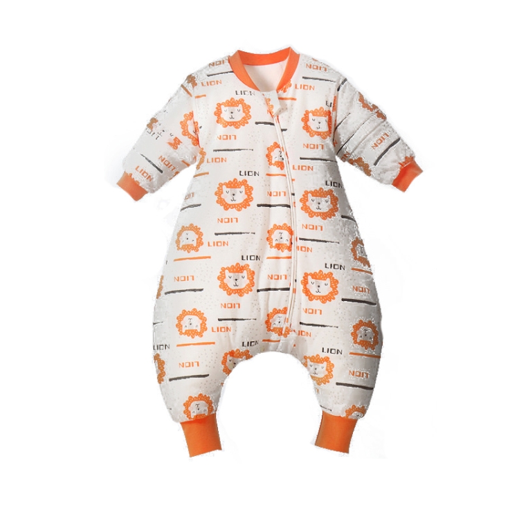 

Baby Combed Cotton Cartoon Sleeping Bag With Detachable Sleeves Little Lion (Thin Quilted), Size: 90