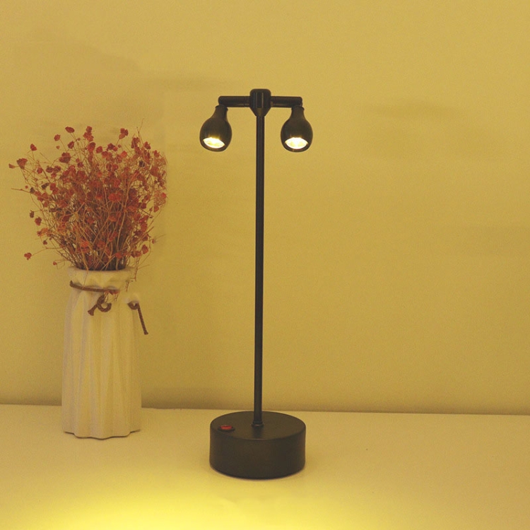 

007A LED Bar Metal USB Table Lamp, CN Plug, Power source: 2W Total Height 36cm(Black Natural White)