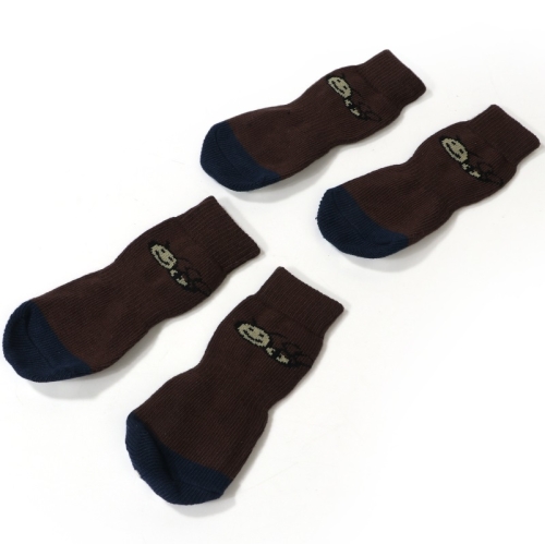 

Pet Socks Cotton Anti-Scratch Breathable Foot Cover, Size: 4XL(Brown)