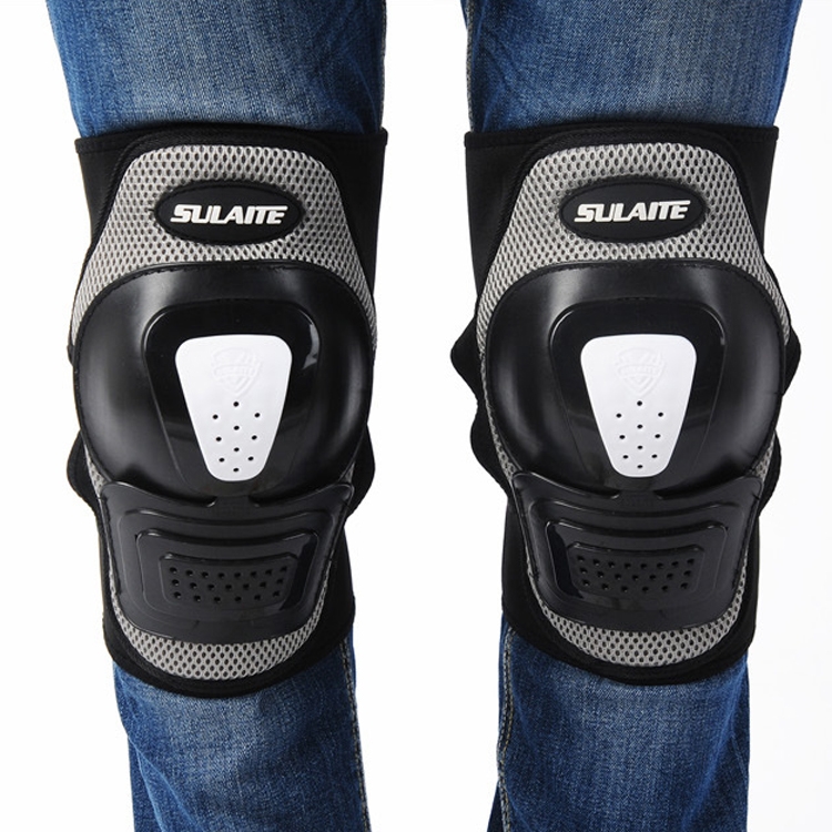 

SULAITE Skating Protective Gear Roller Skating Leg Guards Outdoor Sports Equipment(Silver White)
