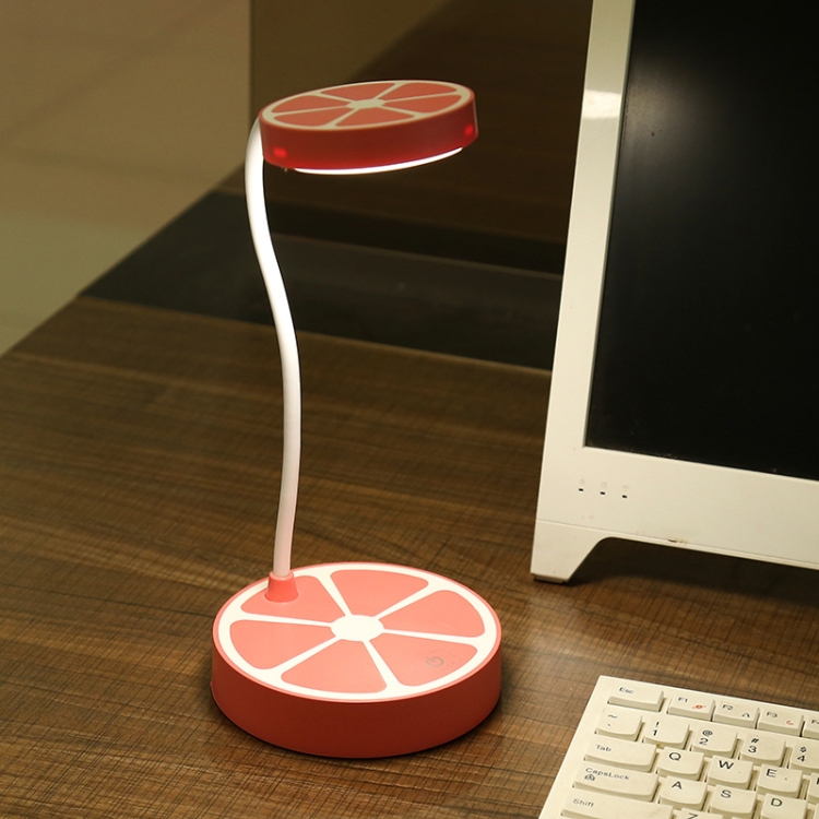 

Creative Three-gear Touch Eye Protection USB Charging LED Desk Lamp(Pink Orange )