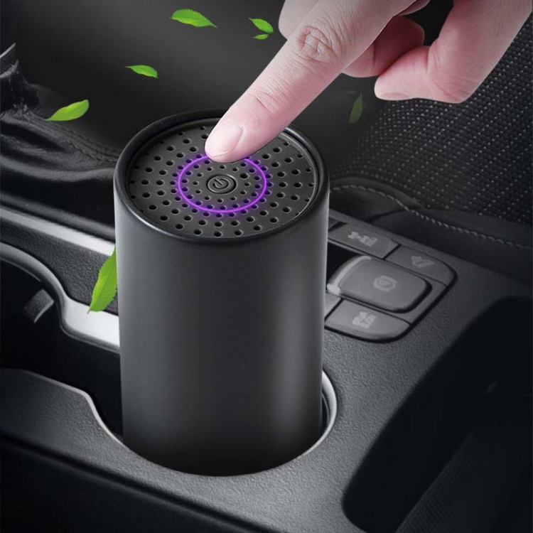 

HF-JH-0516 UV Antivirus Negative Ion USB Car Air Purifier(Black Panel)
