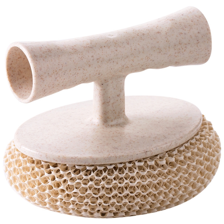 

3 PCS Short-Handled Cleaning Brush Kitchen Supplies Pot Washing Brush(Beige)