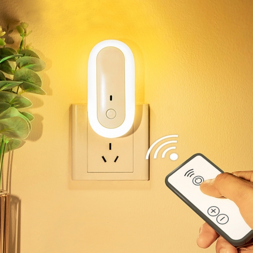 

Regular Remote Control Timer Dimming Night Light Bedroom Socket LED Wall Light, CN Plug
