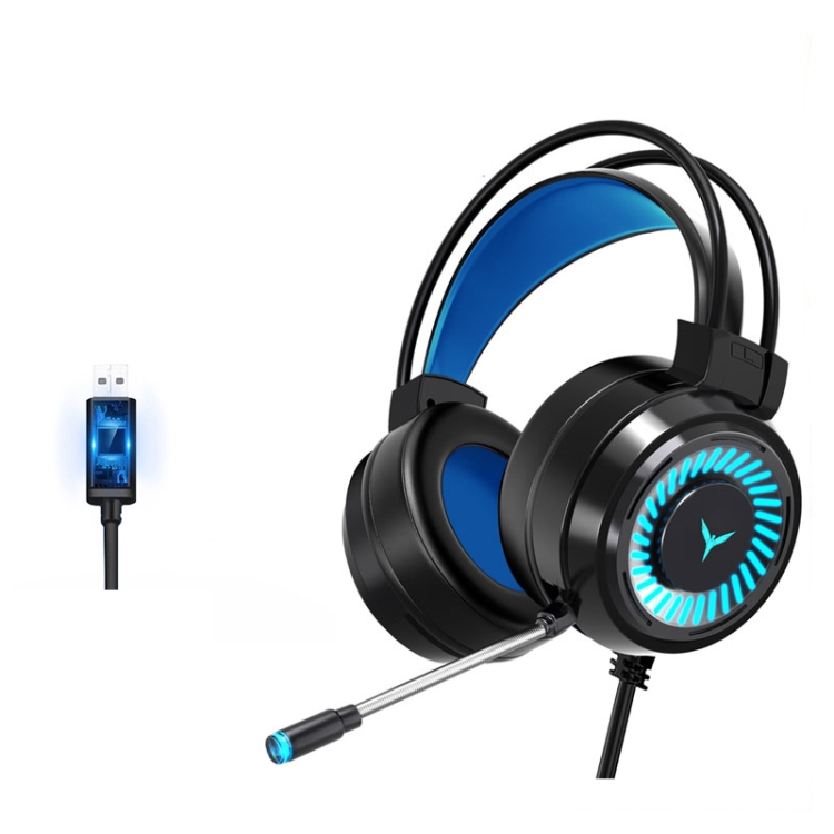 

G58 Computer Headset Head-Mounted Gaming Wired Headset With Microphone Headset, Cable Length: about 2m, Colour: Black 7.1 Single USB Version
