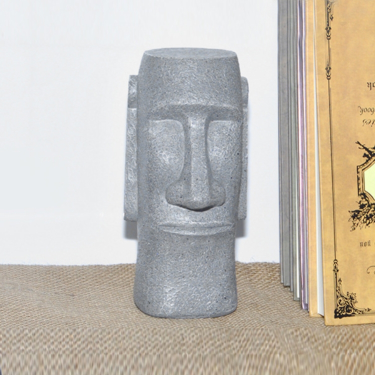 

Easter Island Stone Figure Piggy Bank Home Statue Decoration(Gray)