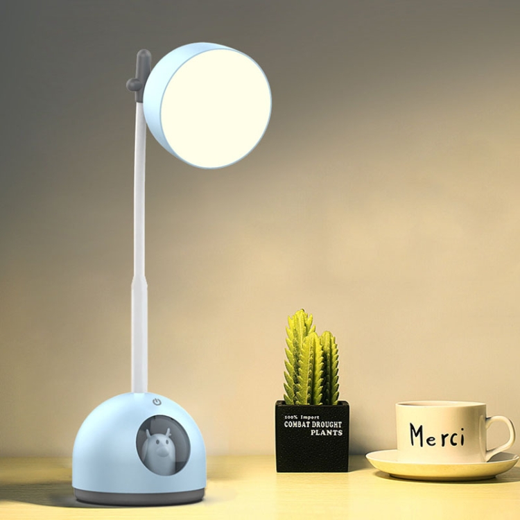 

Colorful Table Lamp Bedroom Desk Folding Clip Lamp(Light Blue)