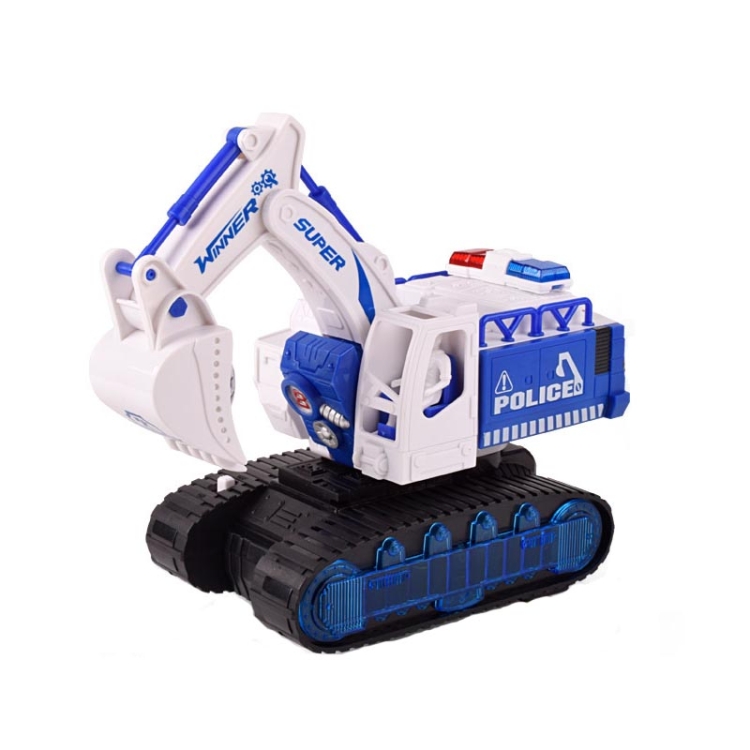 

Children Light And Music Simulation Electric Excavator Car Toy, Style: Police Car