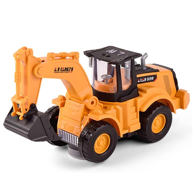 

Children Light And Music Simulation Electric Excavator Car Toy, Style: Four-wheel Excavator