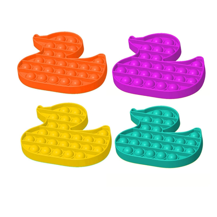 

5 PCS Children Puzzle Mental Arithmetic Toy Silicone Pressing Table Game, Random Color Delivery(Duck)