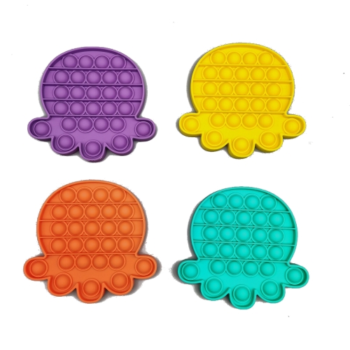 

5 PCS Children Puzzle Mental Arithmetic Toy Silicone Pressing Table Game, Random Color Delivery(Octopus)