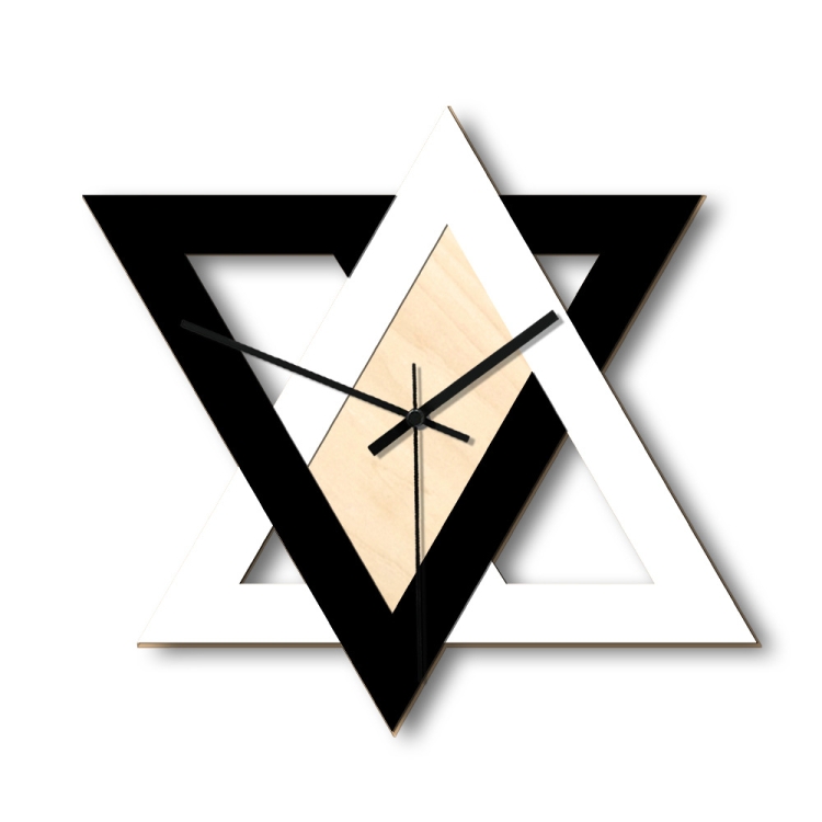 

Personality Creative Wall Clock Retro Silent Minimalist Decorative Clock(Black and White)