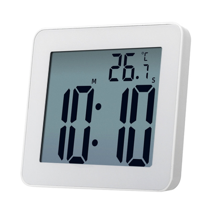 

Waterproof Wall Clock LCD Bathroom Clock Kitchen Electronic Alarm Clock