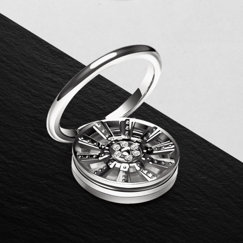 

3 PCS Ring Gyro Phone Holder Zinc Alloy Multi-Function Rotating Phone Ring Holder, Colour: With Diamonds (Silver)