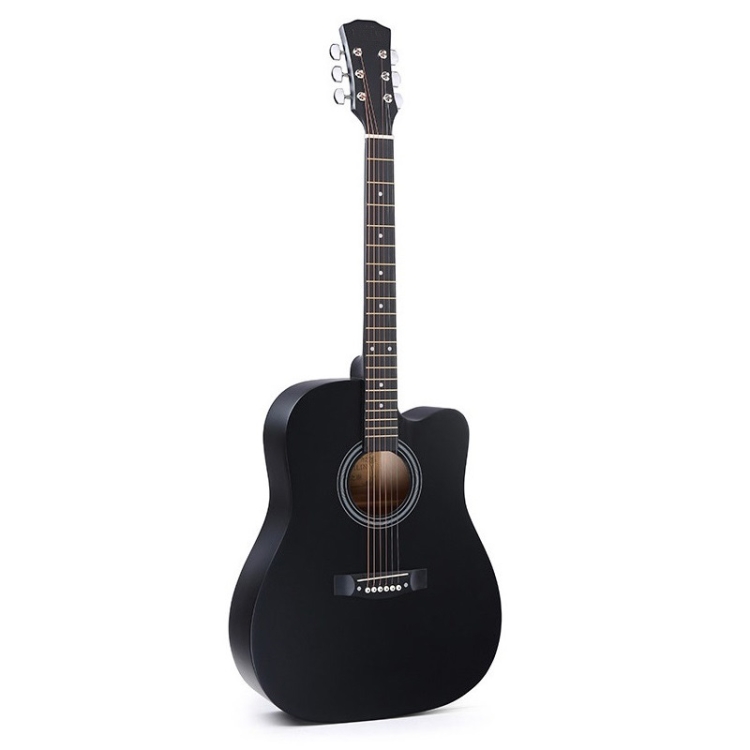 

Folk Acoustic Guitar Beginner Training And Teaching Stringed Instruments, Colour: 41 Inch (Black)