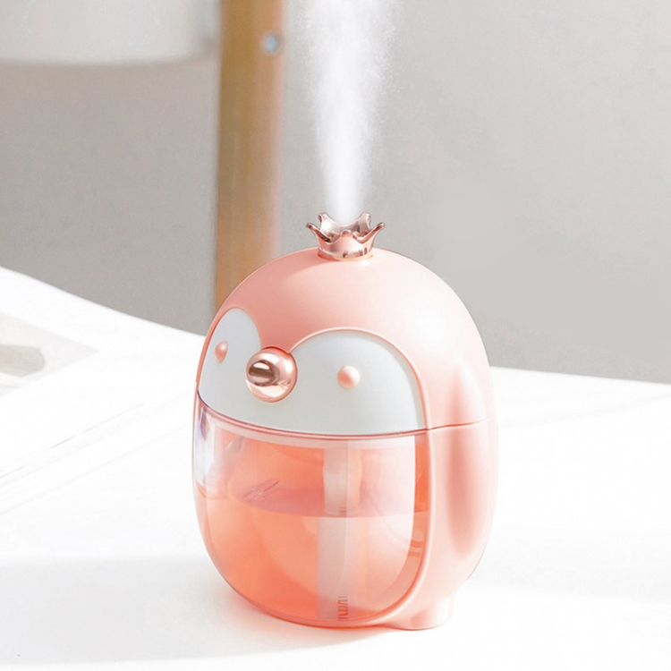 

H02 Cute Pet Penguin Mini USB Air Humidifier Household Ultrasonic Atomizer, Colour: Pink