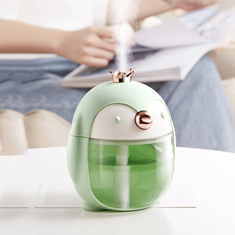 

H02 Cute Pet Penguin Mini USB Air Humidifier Household Ultrasonic Atomizer, Colour: Green