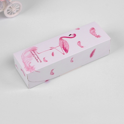 

30 PCS Color Bronzing Long Packaging Gift Box Baking Packaging Box, Specification: Flamingo