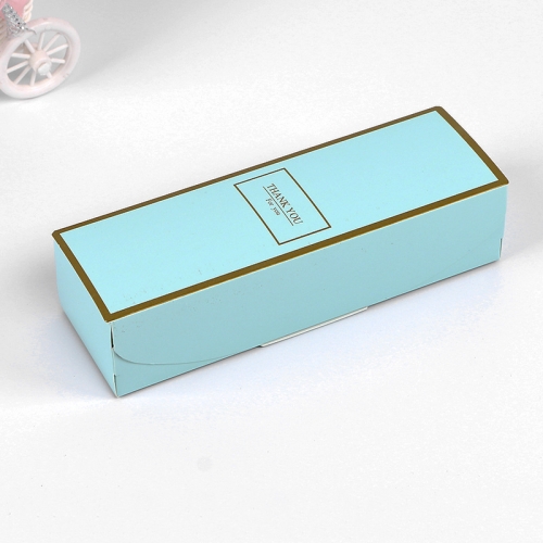

30 PCS Color Bronzing Long Packaging Gift Box Baking Packaging Box, Specification: Blue Gold Rim