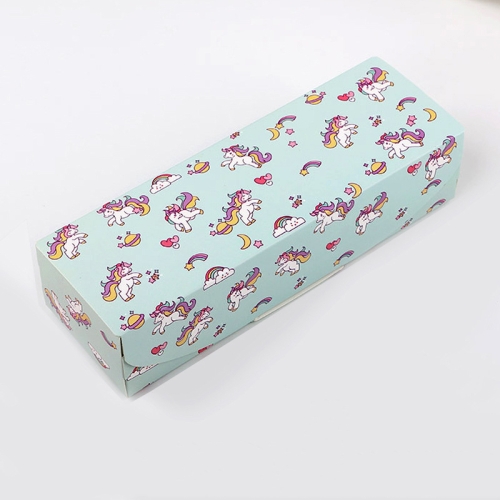 

30 PCS Color Bronzing Long Packaging Gift Box Baking Packaging Box, Specification: Blue Pony