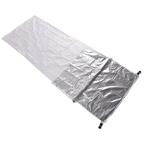 

Outdoor Hiking Camping Heat-Reflective Thermal Insulation Sleeping Bag Emergency Blanket Single Envelope 200 x 72cm (Silver Gray)