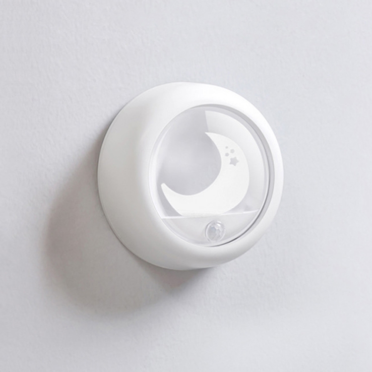 

D3 Moon Infrared Sensor Light Bedroom USB Bedside Atmosphere Night Light(White)