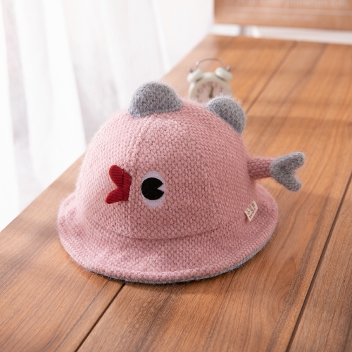 

C0139 Fall And Winter Little Fish Shape Baby Fisherman Hat, Size: Cap Circumference 42cm(Pink)