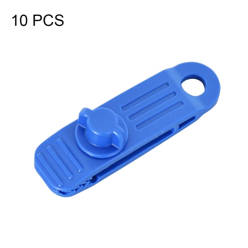 

10 PCS Outdoor Camping Canopy Windproof Clip Tent Additional Pull Point Plastic Clip Rainproof Tarp Fixing Clip, Colour: B Clip (Blue)