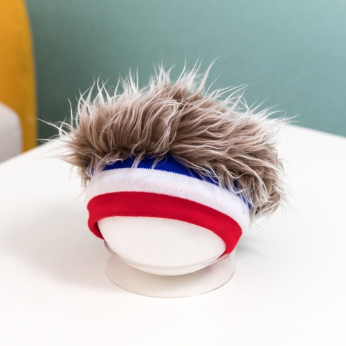 

C0486 Elastic Wig Children Hat, Size: About 50cm(Brown Hair)