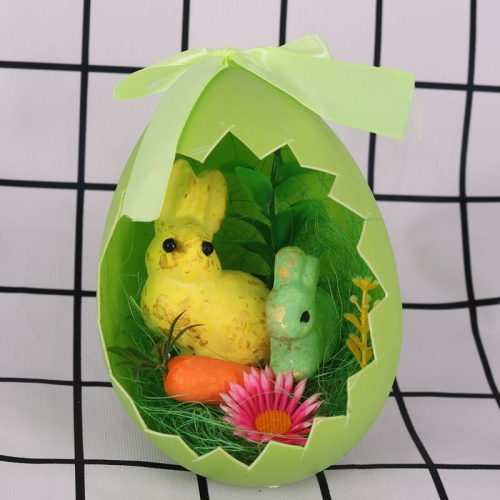 

2 PCS Easter Bunny Nest Egg Decoration Eggs Children Easter Gifts, Size: 10x15cm