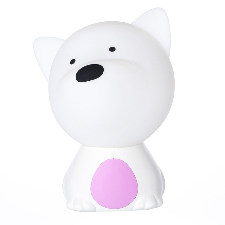 

TQ-L02 LED Pat Silicon Night Light Dog Colorful USB Sleeping Bedside Light(Purple)