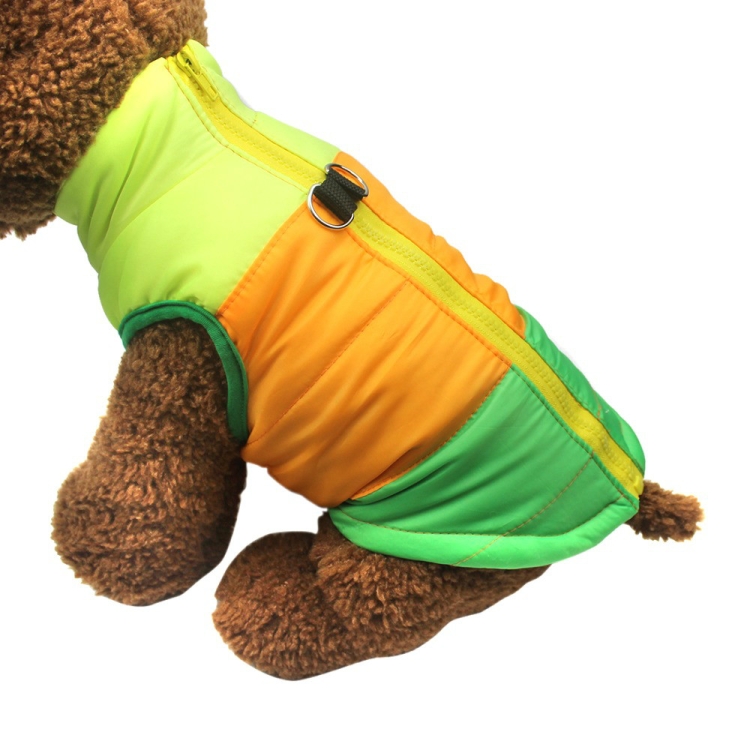 

Winter Windproof Pet Dog Coat Jacket Puppy Thick Vest Clothes, Size:L(Green)