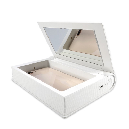 

UVCXD001 Smart Induction Portable Multifunctional UV Disinfection Box Sterilization Beauty Storage Box with Mirror(White)