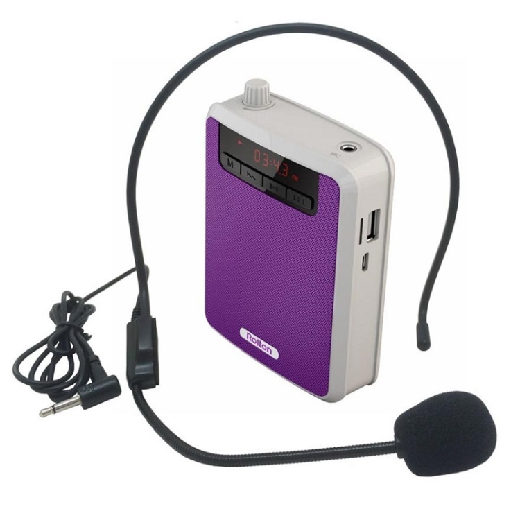

Rolton K300 Portable Voice Amplifier Supports FM Radio/MP3(Purple)