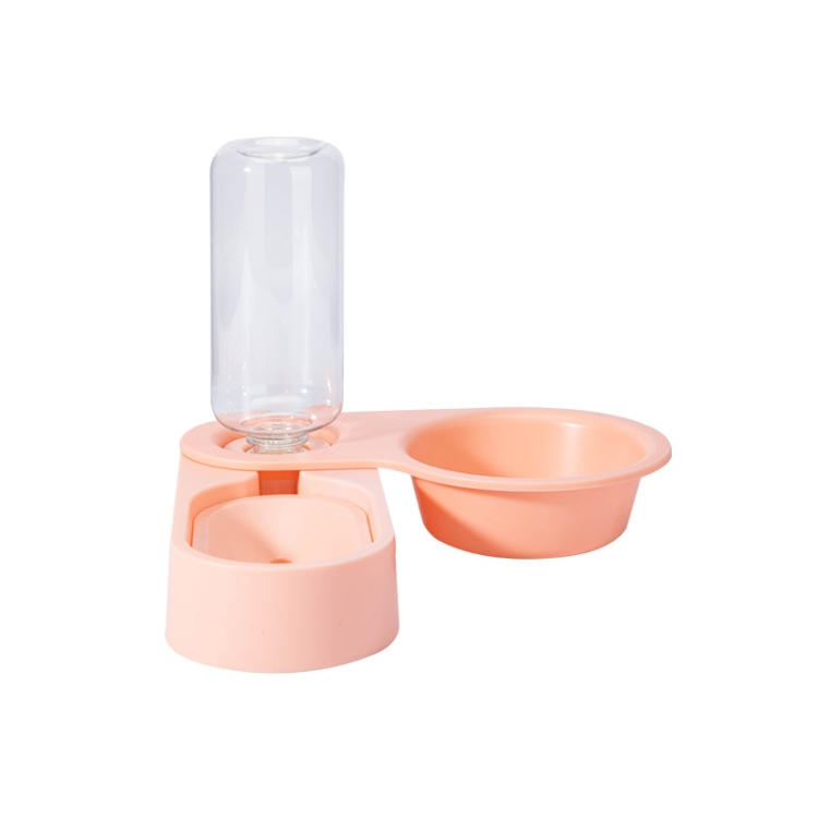 

Pet Supplies Dog Cat Food Bowl Folding Rotating Double Bowl, Specification: Pink Without Bowl
