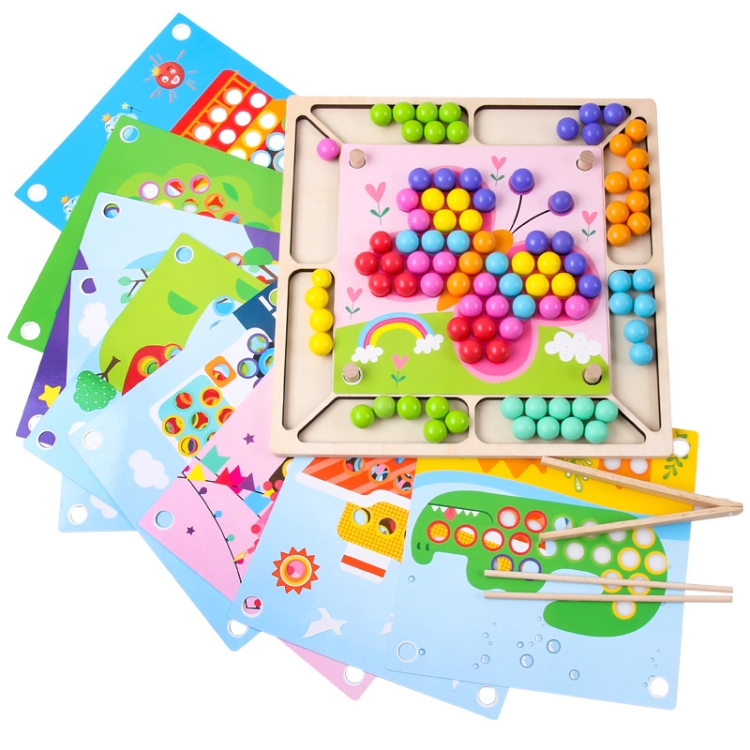 

Chopsticks Clip Beads Educational Toys Hand-Eye Coordination Concentration Training Toys Random Color Delivery